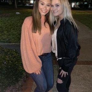 Orange medium free people sweater